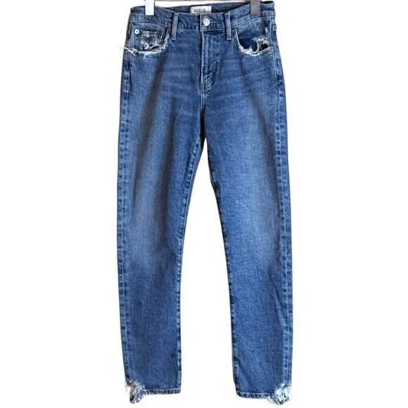 AGOLDE Women's Toni Slim Jeans Distressed Ankle Blue Stretch Size 26 - Picture 10 of 11